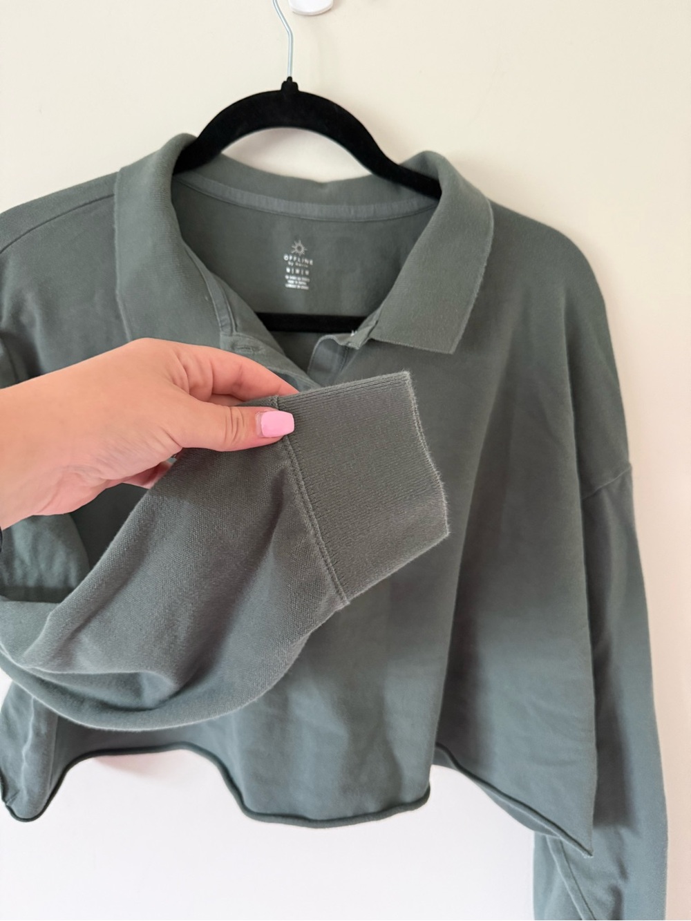 368 AERIE POLO BUTTON UP LONGSLEEVE - Picture 3 of 5